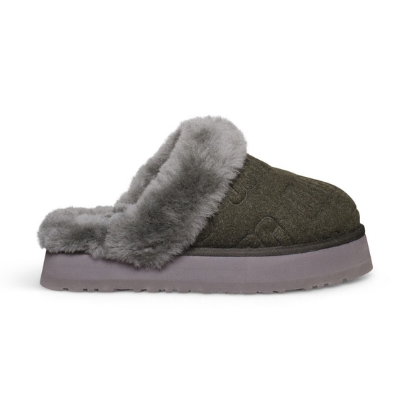 NWOT Ugg Disquette Felted Women Slippers Suede Forest Night - Picture 2 of 7